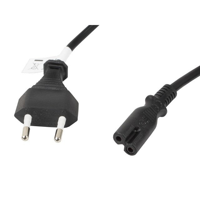 Lanberg - CA-C7CA-11CC-0018-BK cable de transmisión Negro 1 8 m C7 acoplador CEE7/16