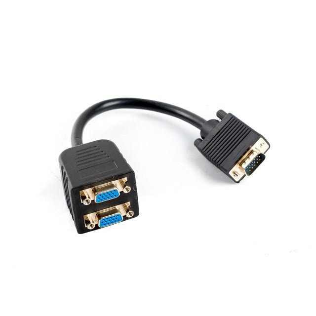 Lanberg - AD-0020-BK cable VGA 0 2 m VGA (D-Sub) 2 x VGA (D-Sub) Negro