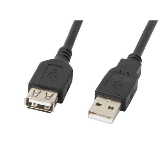 Lanberg - CA-USBE-10CC-0050-BK cable USB USB 2.0 5 m USB A Negro