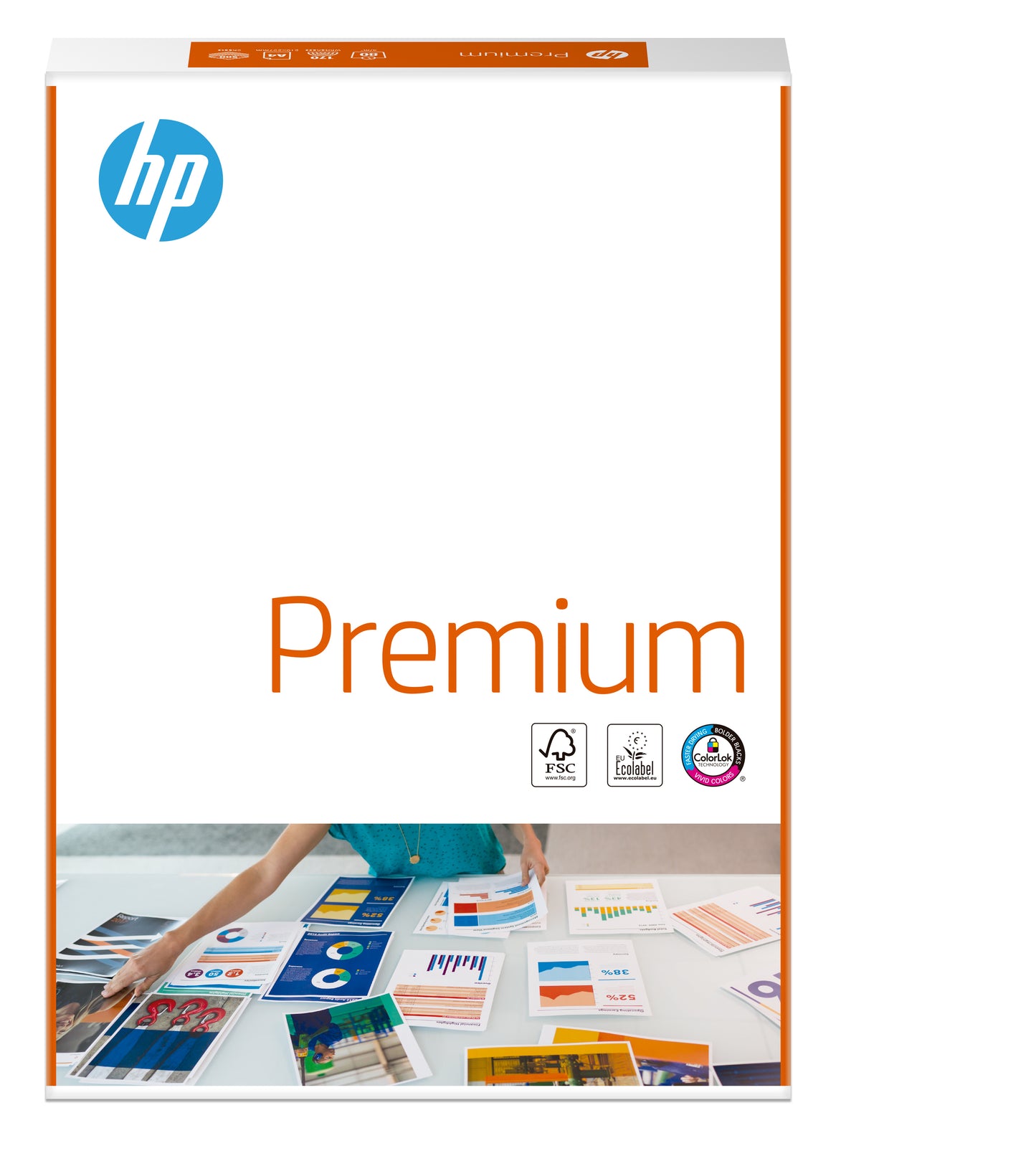 HP - PAQUETE  250  HOJAS  PAPEL  A4  HP  80GR.  PREMIUM  CIE170  HP  178460