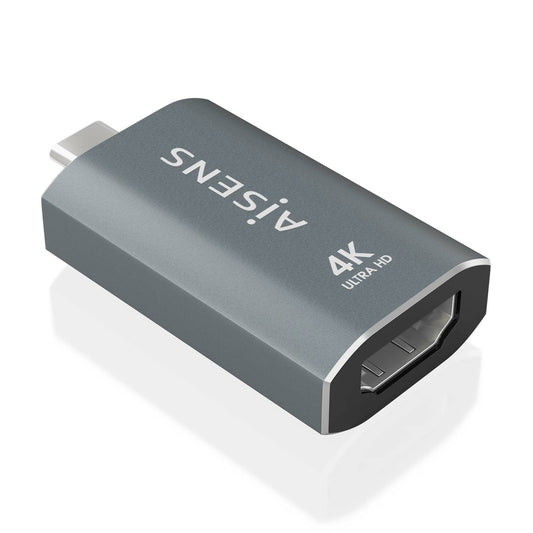 AISENS - Adaptador Conversor Aluminio USB-C a HDMU 4K@60Hz  USB-C/M-HDMI/H  Gris