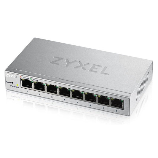 Zyxel - GS1200-8 Gestionado Gigabit Ethernet (10/100/1000) Plata