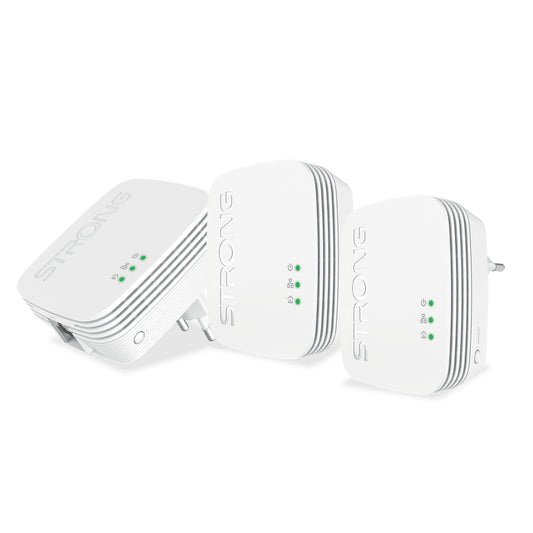 Strong - Powerline 600 Triple Pack Mini 600 Mbit/s Ethernet Blanco 3 pieza(s)