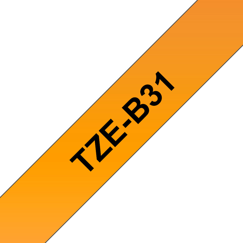 Brother TZE-B31 cinta para impresora de etiquetas Negro sobre naranja fluorescente