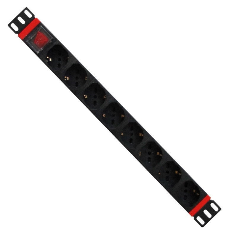 WP - WPN-PDU-C01-08 unidad de distribución de energía (PDU) 8 salidas AC 1U Negro  Rojo