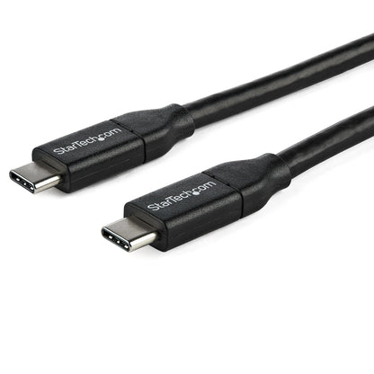 StarTech.com - Cable de 1m USB-C a USB-C con capacidad para Entrega de Alimentación de 5A - USB TipoC - Cable de Carga USBC - USB 2.0