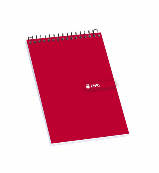 ENRI - 100302797 cuaderno y block 80 hojas Rojo - 80 Unidades