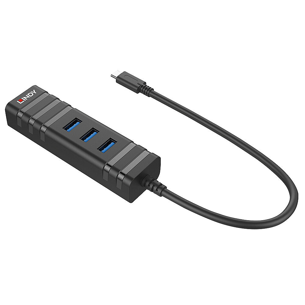 Lindy - 43249 hub de interfaz USB 3.2 Gen 1 (3.1 Gen 1) Type-C 5000 Mbit/s Negro