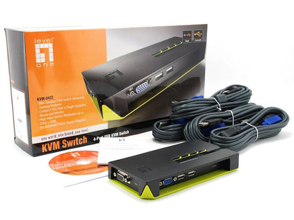 LevelOne - Switch KVM de 4 puertos USB