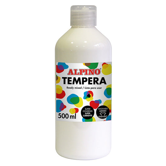 Alpino - DM010170 tempera 500 ml Botella Blanco