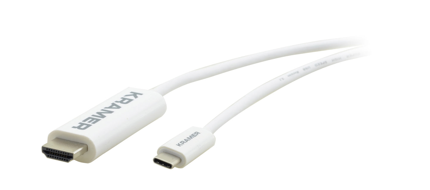 Kramer Electronics - C-USBC/HM-6 1 8 m USB Tipo C HDMI tipo A (Estándar) Blanco