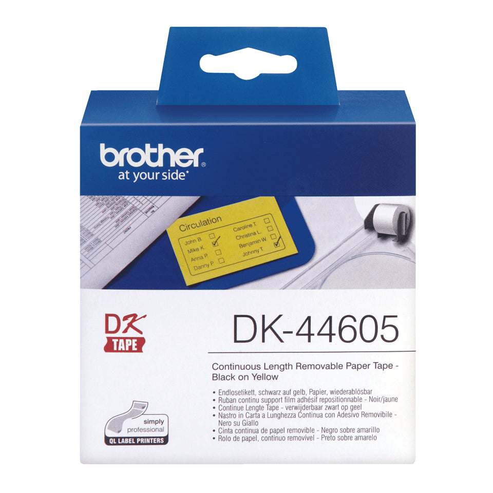 Brother DK-44605 etiqueta de impresora Amarillo