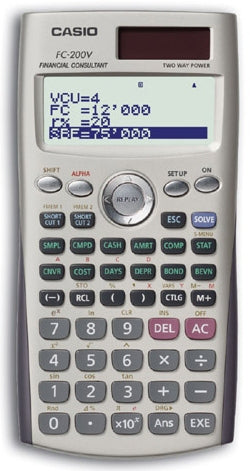 Casio - FC-200V calculadora Bolsillo Calculadora financiera