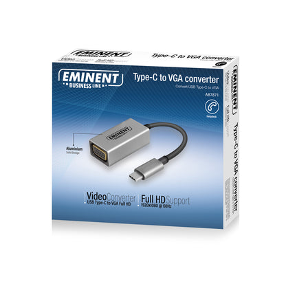 Eminent - AB7871 Adaptador gráfico USB 1920 x 1080 Pixeles Aluminio  Negro