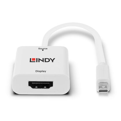 Lindy - 41069 adaptador de cable de vídeo Mini DisplayPort HDMI tipo A (Estándar) Blanco