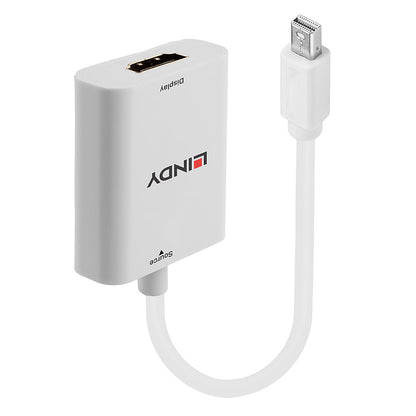 Lindy - 41069 adaptador de cable de vídeo Mini DisplayPort HDMI tipo A (Estándar) Blanco