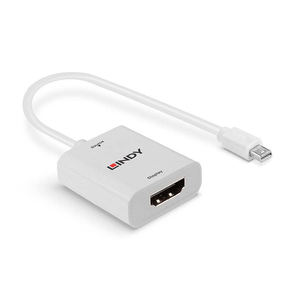 Lindy - 41069 adaptador de cable de vídeo Mini DisplayPort HDMI tipo A (Estándar) Blanco