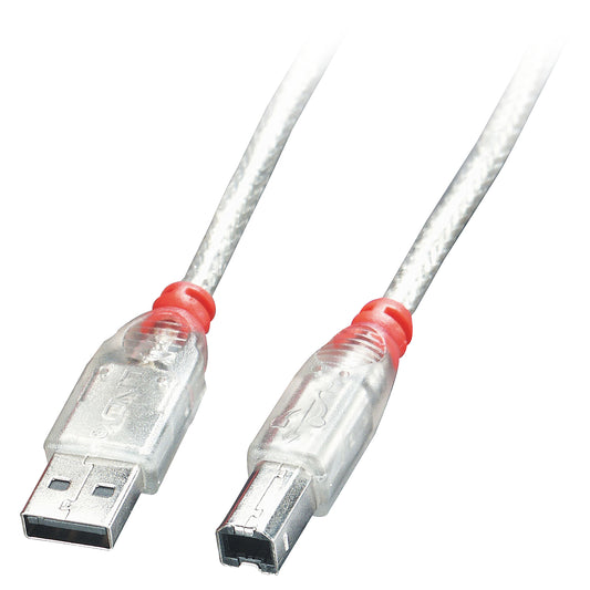 Lindy - 41755 cable USB USB 2.0 5 m USB A USB B Transparente