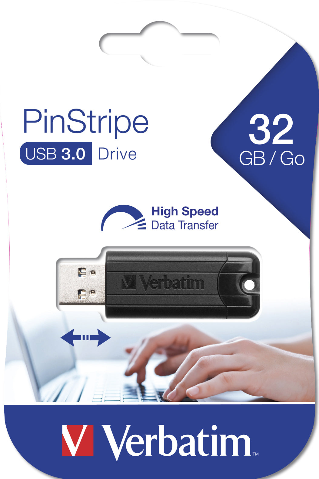 Verbatim - PinStripe 3.0 - Unidad USB 3.0 de 32 GB ? - Negro