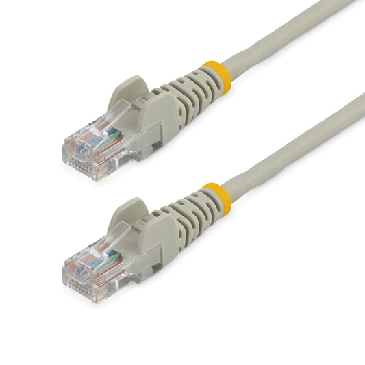 StarTech.com - Cable de Red Ethernet 15m UTP Patch Snagless Sin Enganches Cat5e Cat 5e RJ45 - Gris