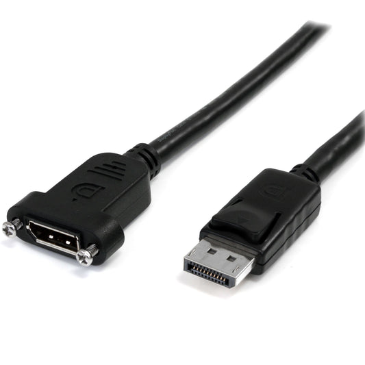 StarTech.com - Cable de 91cm DisplayPort de Montaje en Panel - 4K x 2K - Cable DisplayPort 1.2 de Extensión de Vídeo Macho a Hembra - Cable para Monitor DP