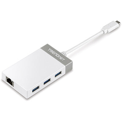 Trendnet - TUC-ETGH3 base para portátil y replicador de puertos USB 3.2 Gen 1 (3.1 Gen 1) Type-C Gris  Blanco