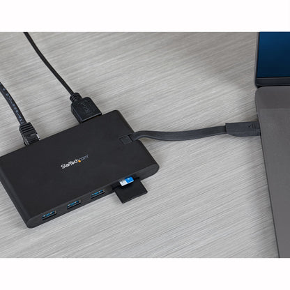 StarTech.com - Docking Station USB-C con HDMI y VGA - para Mac y Windows -3x USB 3.0 - SD / micro SD - PD 3.0 - Adaptador USB C a USB 3.0