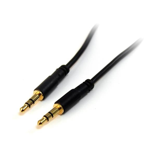 StarTech.com - Cable Delgado de 91cm de Audio Estéreo Conector Mini Jack 3 5mm - Plug TRRS - Macho a Macho