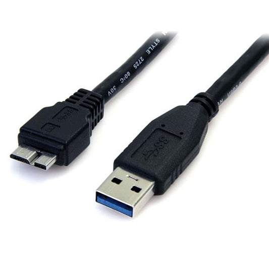 StarTech.com - Cable 50cm USB 3.0 Super Speed SS Micro USB B Macho a USB A Macho Adaptador - Negro