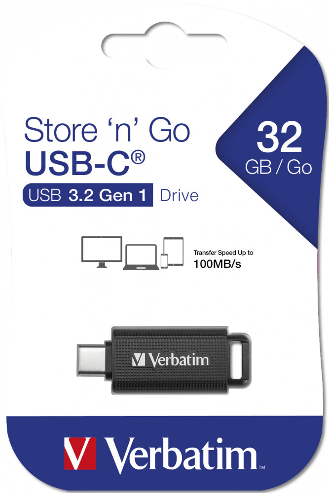 Verbatim - Store 'n' Go unidad flash USB 32 GB USB Tipo C 3.2 Gen 1 (3.1 Gen 1) Negro