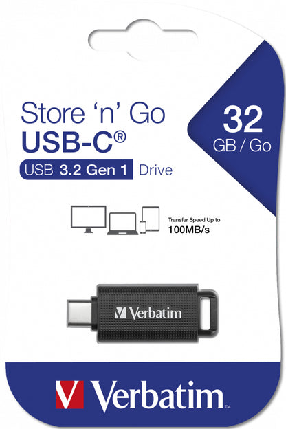 Verbatim - Store 'n' Go unidad flash USB 32 GB USB Tipo C 3.2 Gen 1 (3.1 Gen 1) Negro