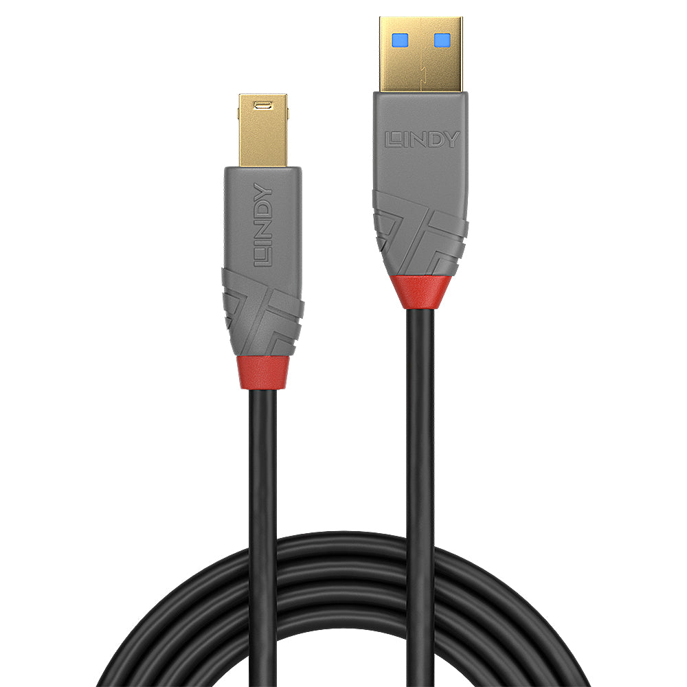 Lindy - 36744 cable USB USB 3.2 Gen 1 (3.1 Gen 1) 5 m USB A USB B Negro