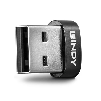 Lindy - 41884 cambiador de género para cable USB Type-A USB Tipo C Negro