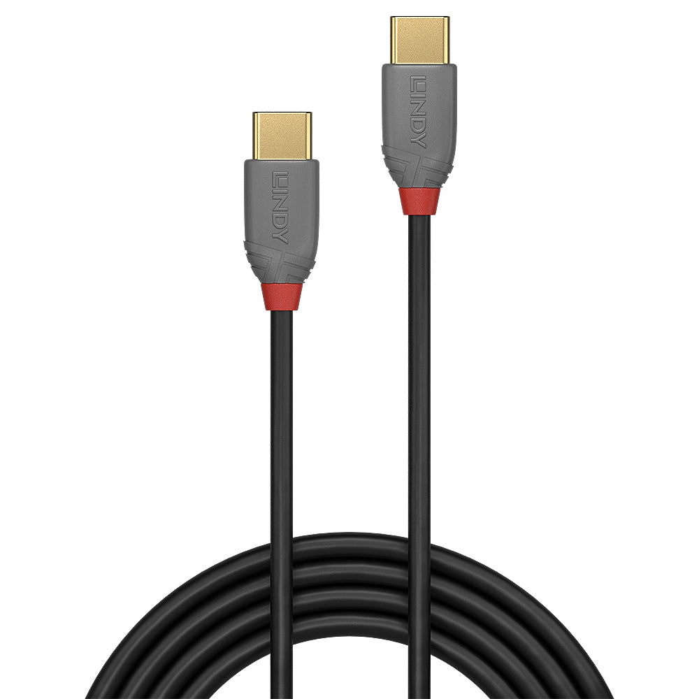 Lindy 36871 cable USB USB 2.0 1 m USB C Negro, Gris