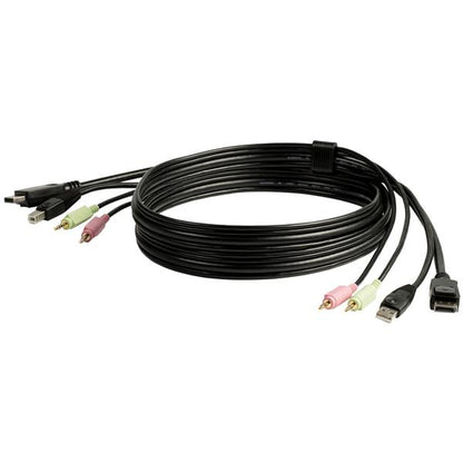 StarTech.com - Cable Conmutador KVM USB DisplayPort 4 en 1 c/ Audio y Micrófono - 6 pies