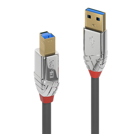 Lindy - 36660 cable USB USB 3.2 Gen 1 (3.1 Gen 1) 0 5 m USB A USB B Cromo  Gris