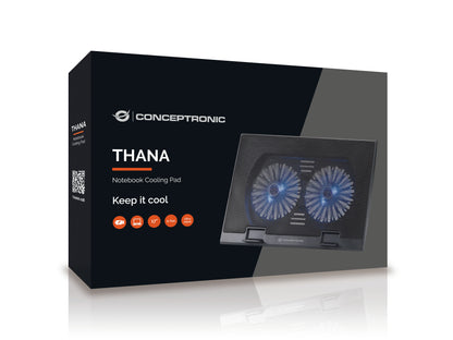 Conceptronic - THANA02B almohadilla fría 43 2 cm (17") Negro