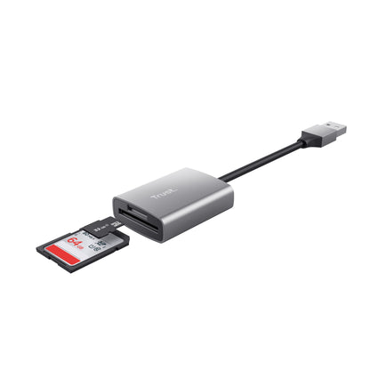 Trust - Dalyx lector de tarjeta USB 3.2 Gen 1 (3.1 Gen 1) Aluminio