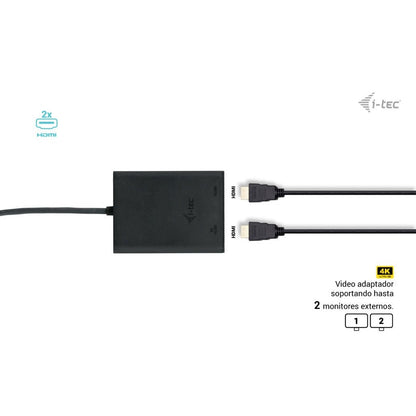 i-tec - USB-C Dual 4K/60Hz (single 8K/30Hz) HDMI Video Adapter