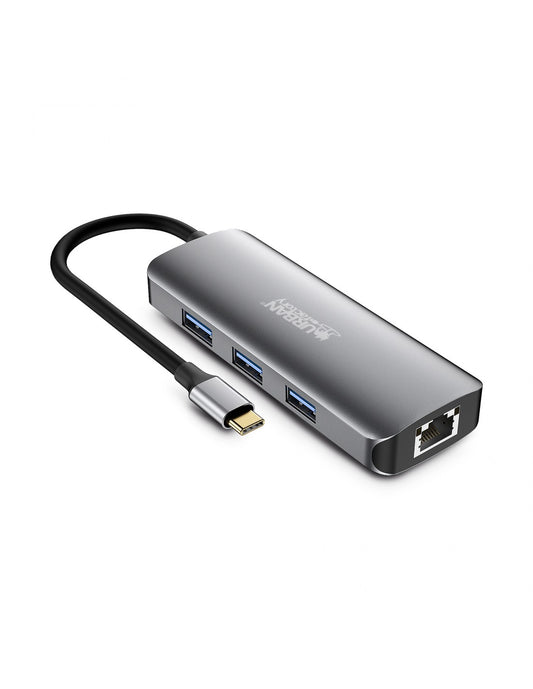 Urban Factory - MHC50UF base para portátil y replicador de puertos Alámbrico USB 3.2 Gen 1 (3.1 Gen 1) Type-C Gris