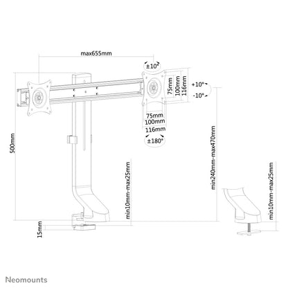 Neomounts - Soporte de escritorio para monitor