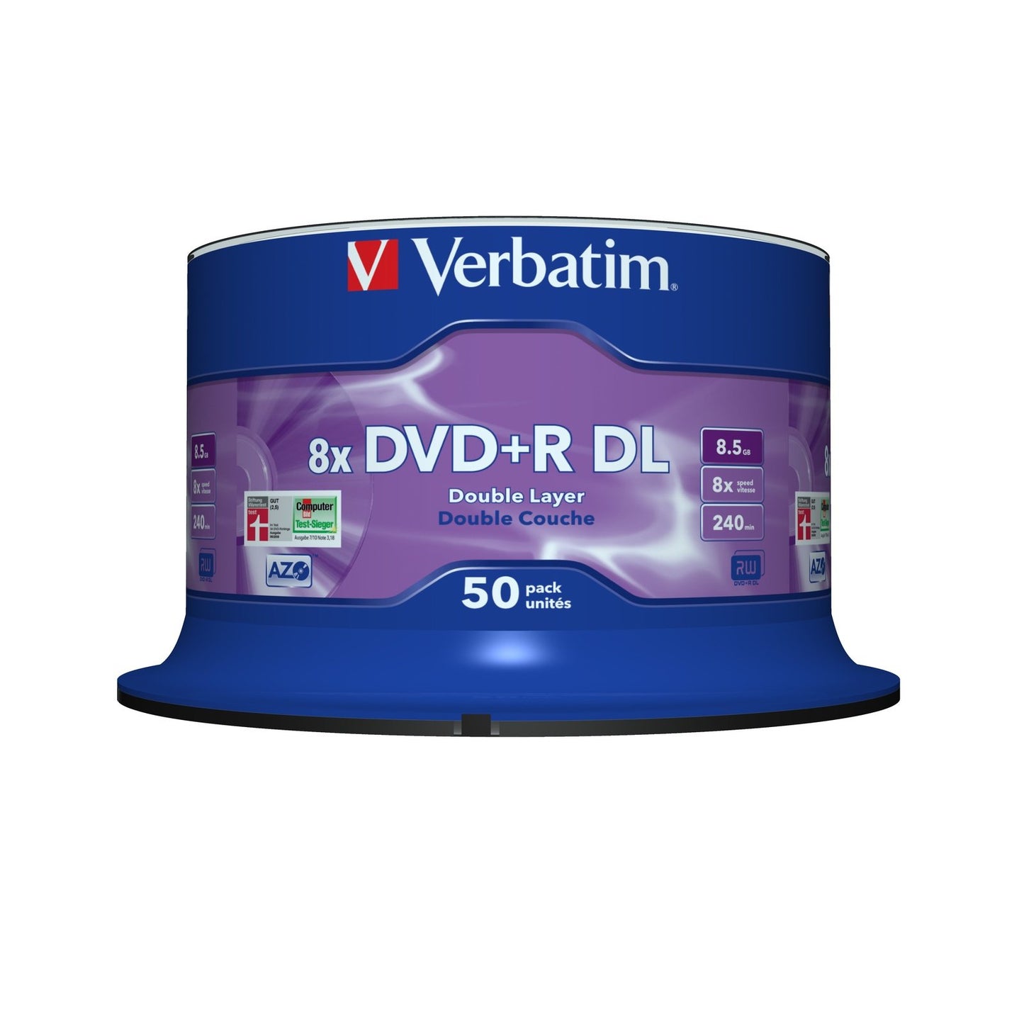 Verbatim - DVD+R Double Layer 8x Matt Silver 50pk Spindle 8 5 GB DVD+R DL 50 pieza(s)