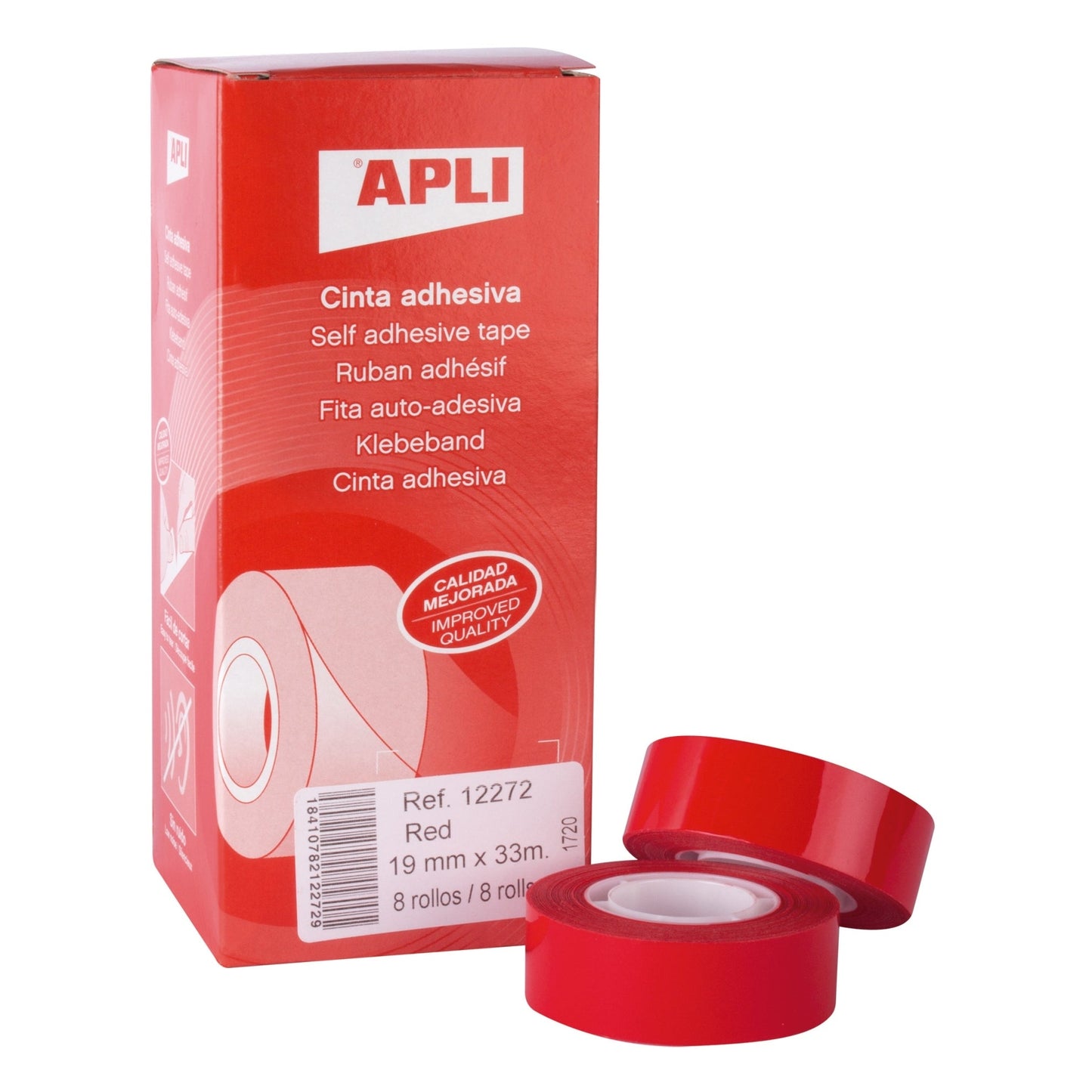 APLI - 12272 cinta adhesiva 33 m Rojo 1 pieza(s)