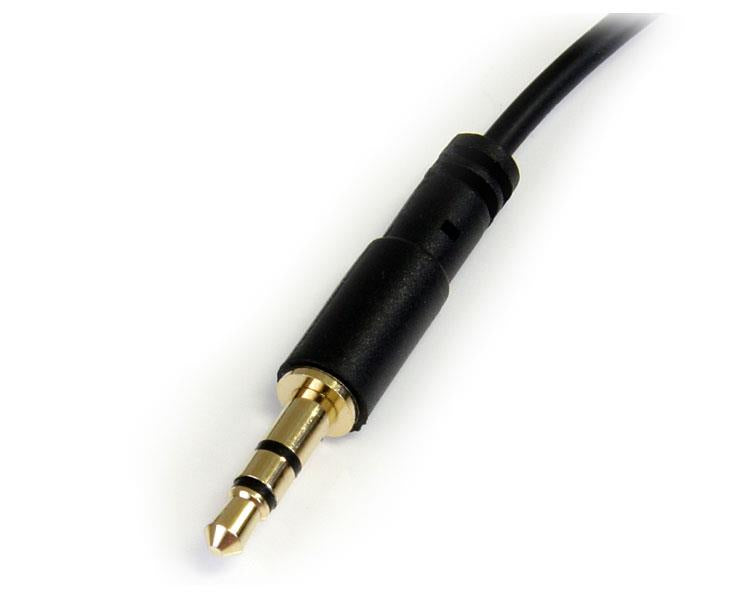 StarTech.com - Cable de 1 8m de Audio Estéreo de 3 5mm Acodado en Ángulo a la Derecha - Macho a Macho