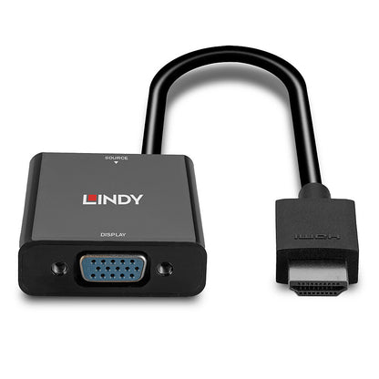 Lindy - 38291 adaptador de cable de vídeo 0 1 m HDMI tipo A (Estándar) VGA (D-Sub) Negro