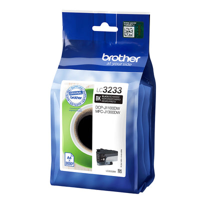 Brother LC-3233BK cartucho de tinta 1 pieza(s) Original Rendimiento estándar Negro