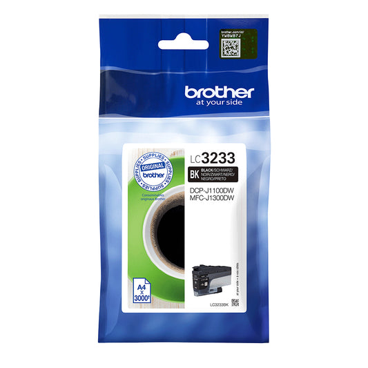 Brother LC-3233BK cartucho de tinta 1 pieza(s) Original Rendimiento estándar Negro