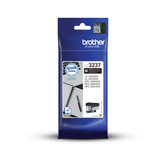 Brother LC-3237BK cartucho de tinta 1 pieza(s) Original Rendimiento estándar Negro