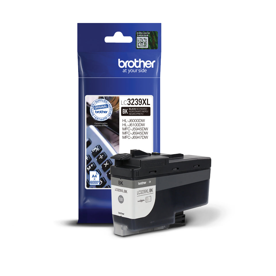 Brother LC-3239XLBK cartucho de tinta 1 pieza(s) Original Alto rendimiento (XL) Negro