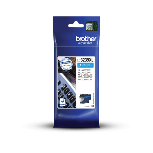 Brother LC-3239XLC cartucho de tinta 1 pieza(s) Original Alto rendimiento (XL) Cian